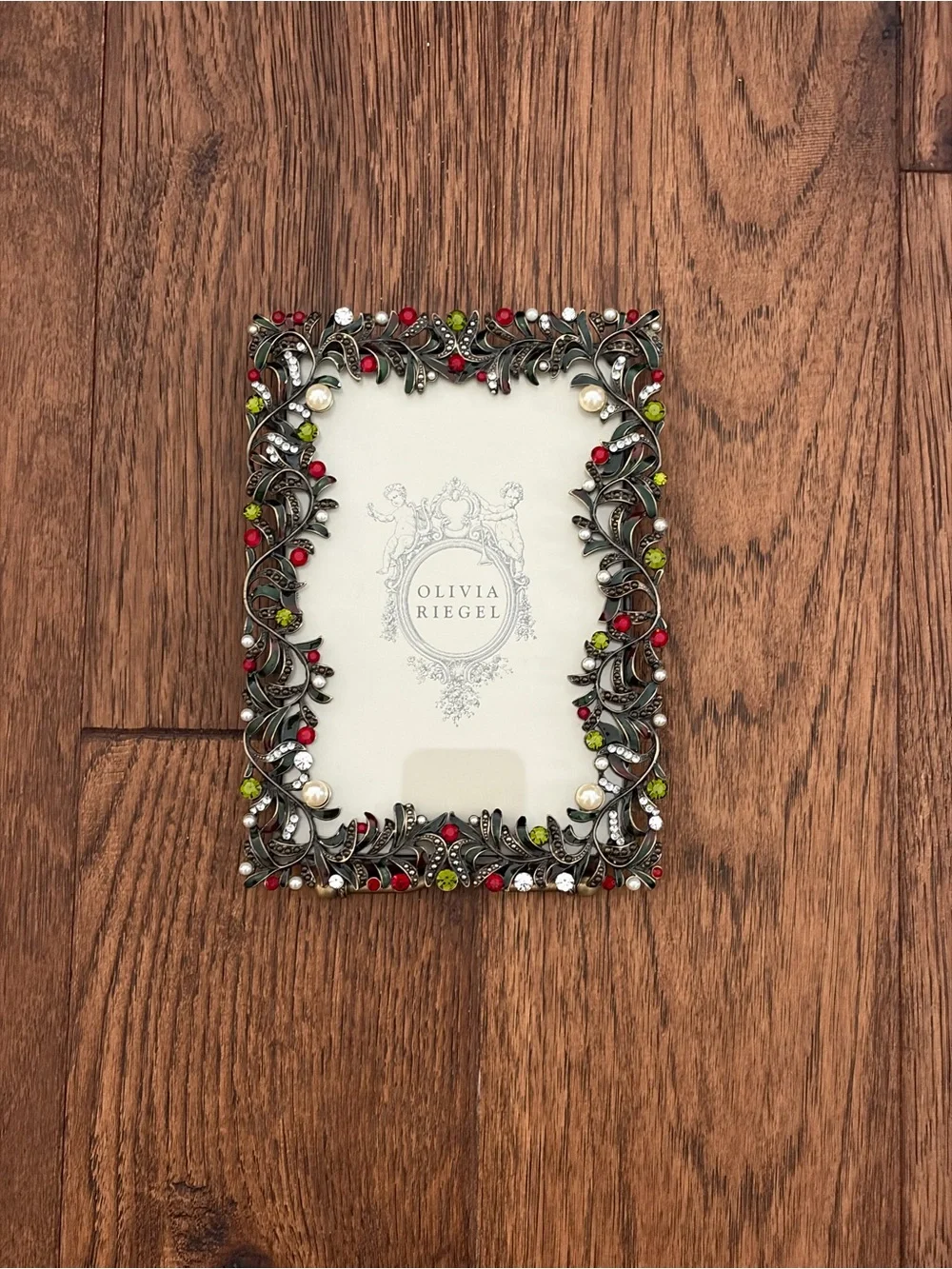 new olivia riegel decorative red, green and white picture frame